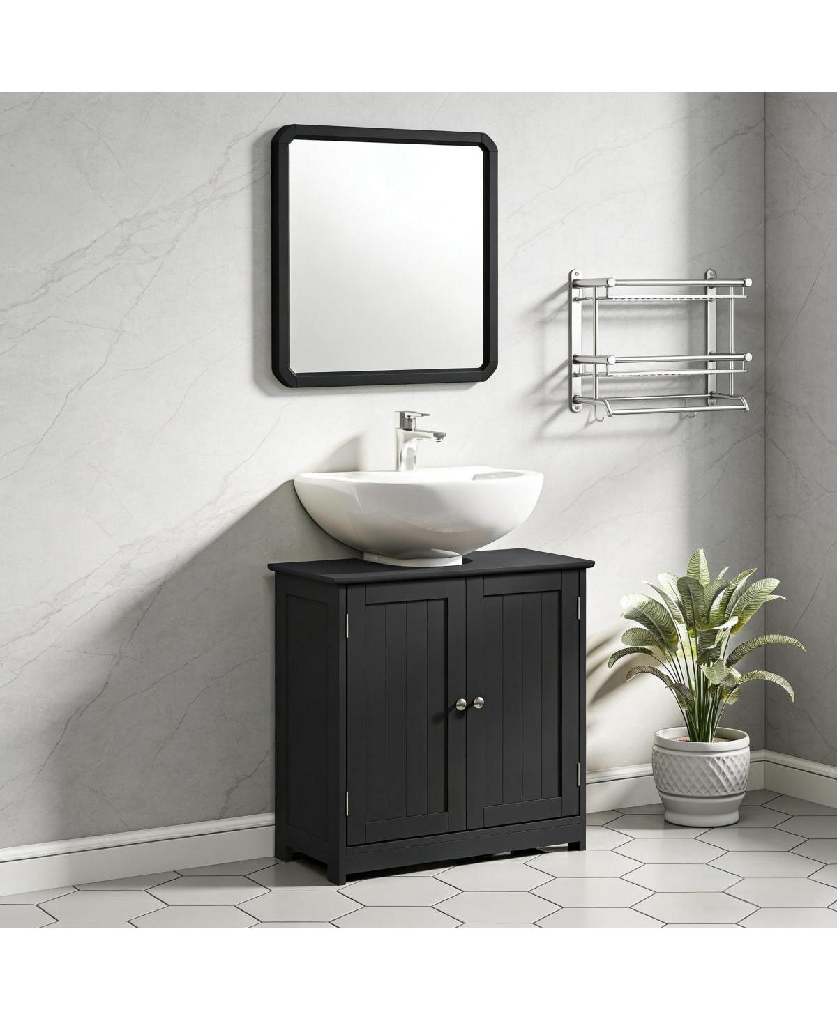 Sillysis 23.5 Inch Under Sink Bathroom Storage Cabinet with Adjustable Shelf, Space Saving Vanity for Small Bathrooms