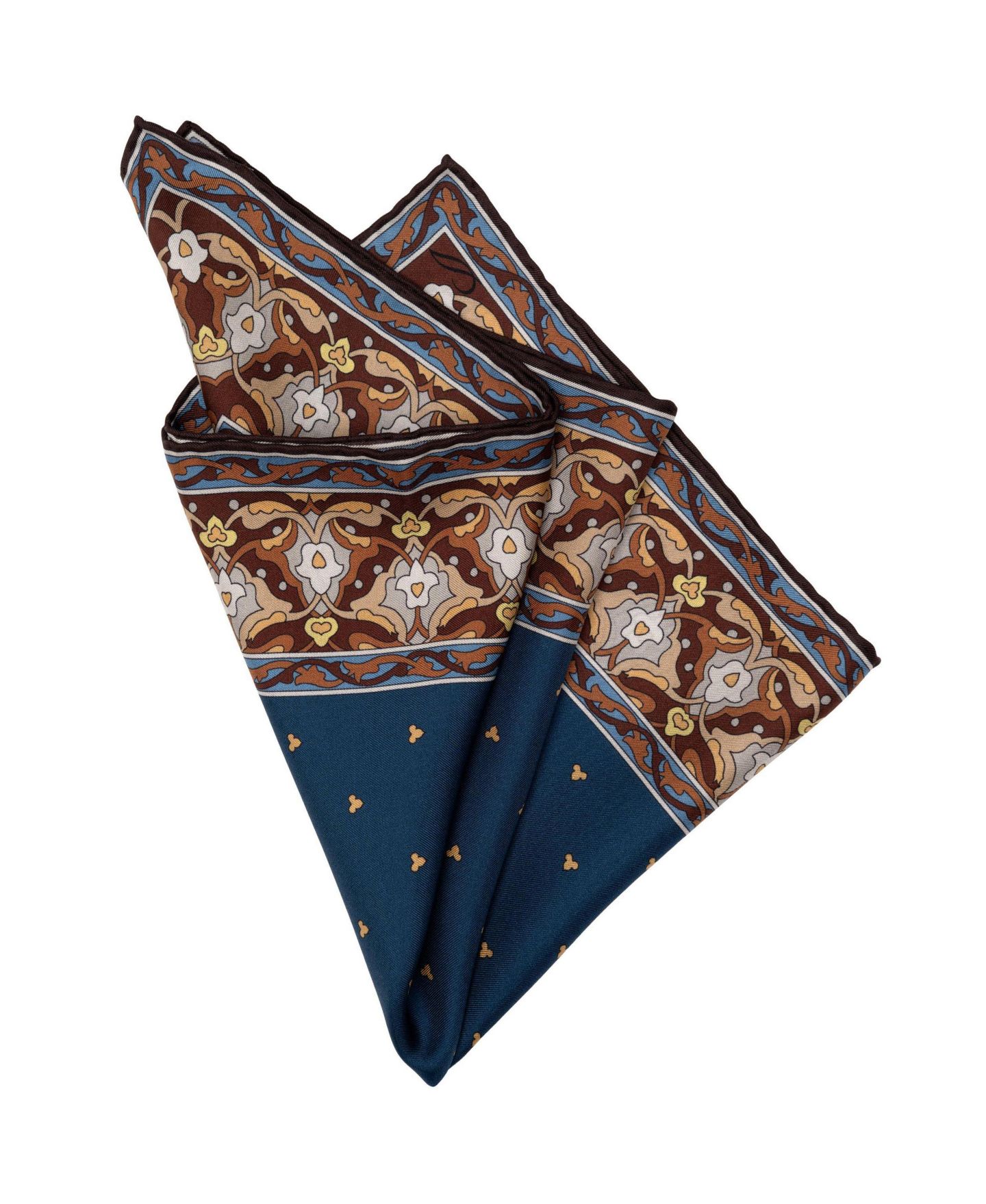 Мужские нагрудные платки Elizabetta Enrico Silk Pocket Square, цвет: Тёмный синий — фото 2