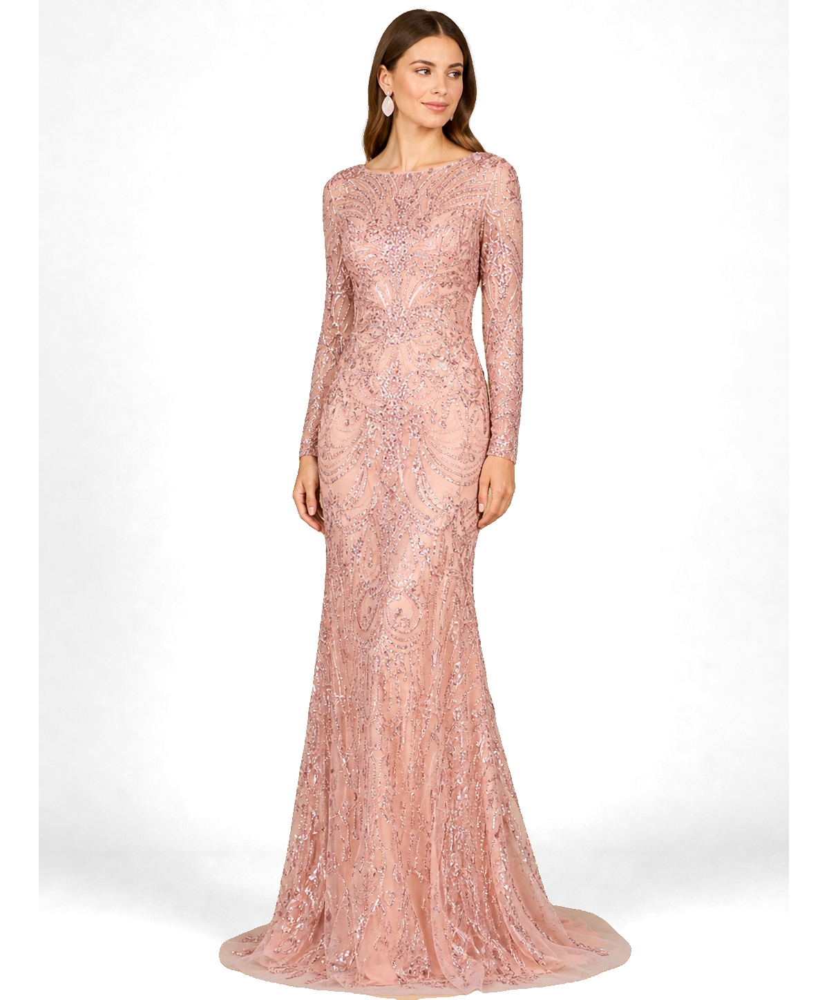Lara Women's Long Sleeve Lace Gown