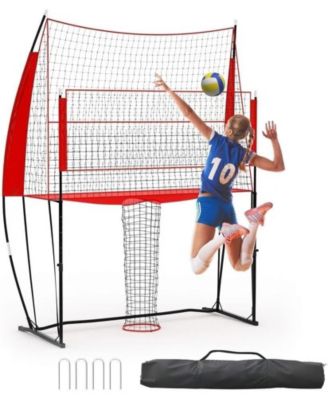 11x8 FT Volleyball Net, Height Adjustable Portable Net with Carry Bag, Durable Training Net for Indoor Outdoor Backyard