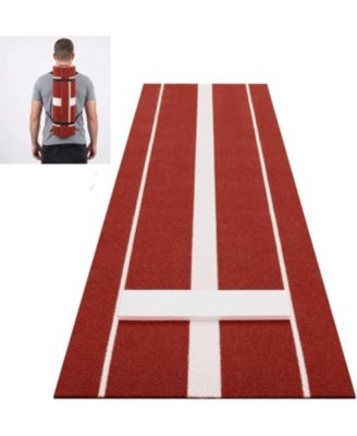 10'x3' Softball Pitching Mat, Anti-Slip Turf Hitting Mat for Indoor Outdoor Baseball Practice Training
