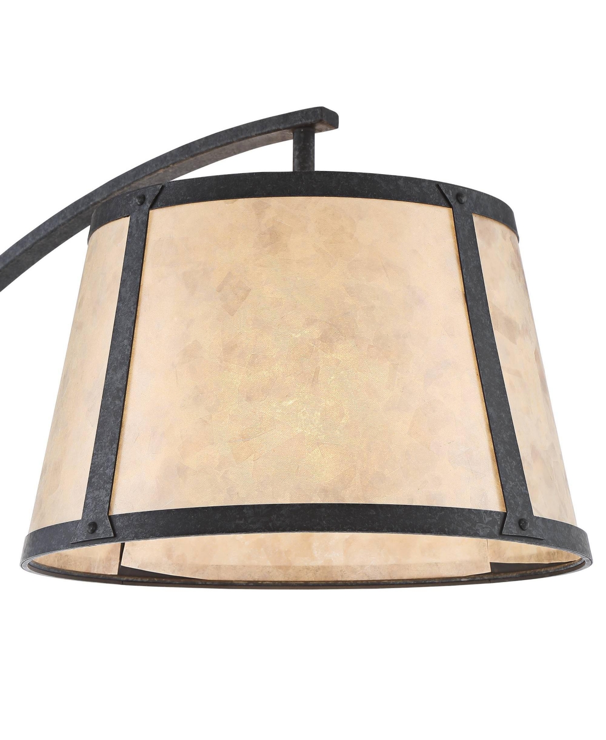 Franklin Iron Works Oak River Rustic Mission 66 1/2" Tall Arc Floor Lamp with Smart Socket