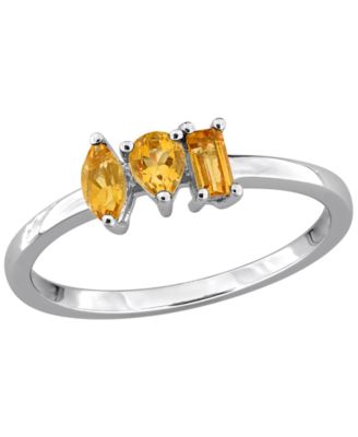 Gemstone (1/2 ct. t.w.) Ring in Sterling Silver (available in Blue Topaz or Citrine set in Gold-Over-Sterling Silver)