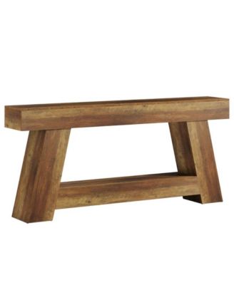 2-Tier Console Table with Open Shelf Storage for Entryway and Hallway