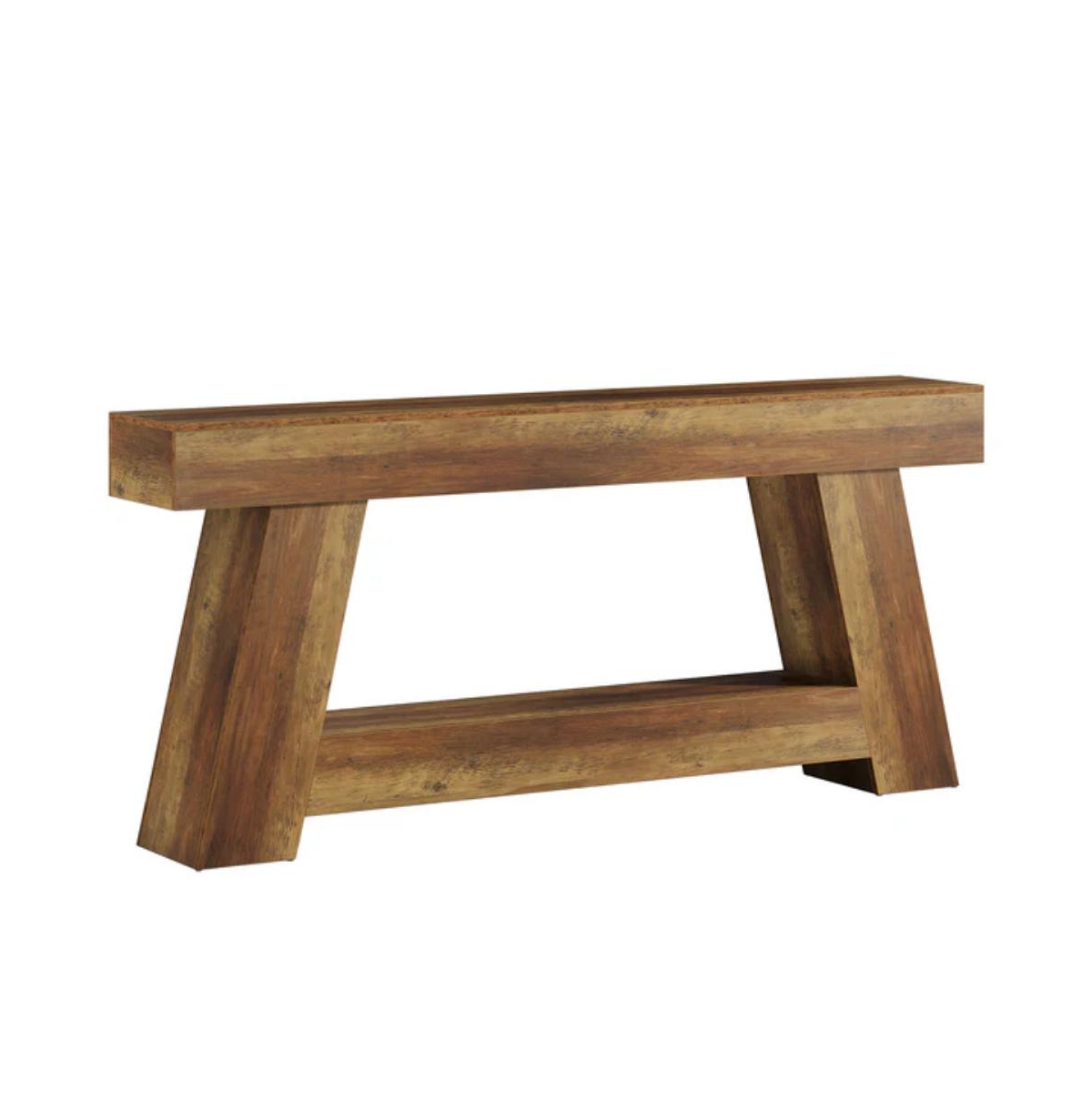Slickblue 2-Tier Console Table with Open Shelf Storage for Entryway and Hallway