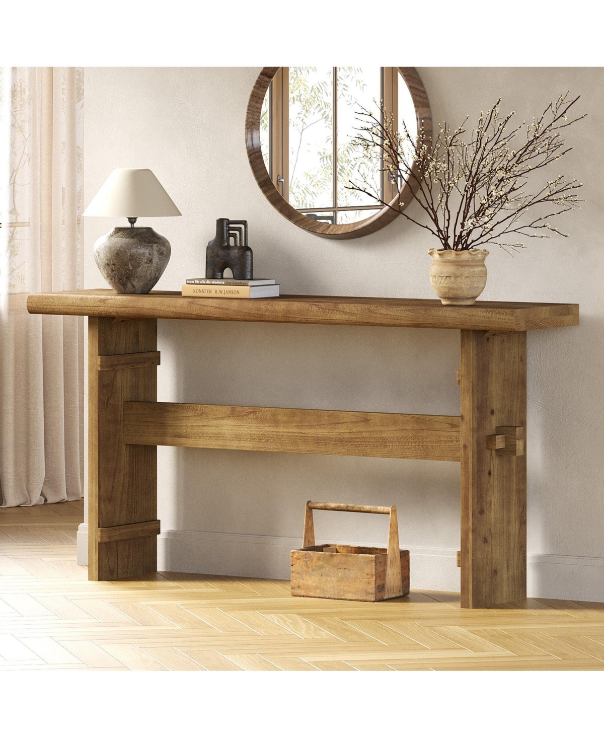Slickblue Wood Entryway Console Table, Sofa Table for Behind Couch