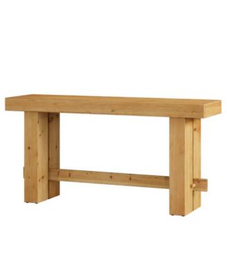 Solid Wood Entryway Console Table, Sofa Table with Stable Legs