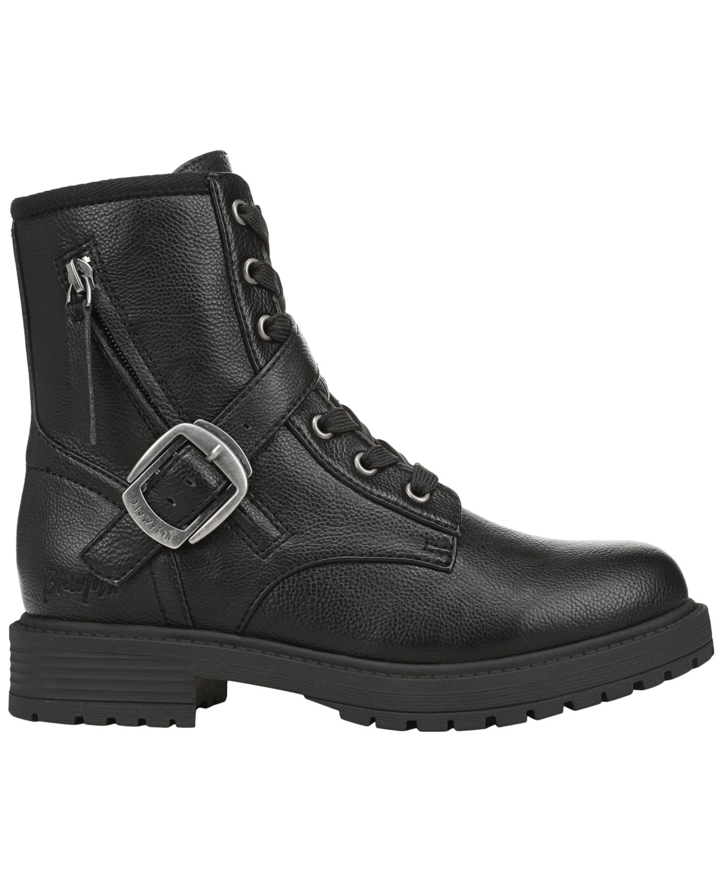Женские ботинки Blowfish Malibu Anderson Lace-Up Short Booties, цвет: Чёрная искусственная кожа — фото 2