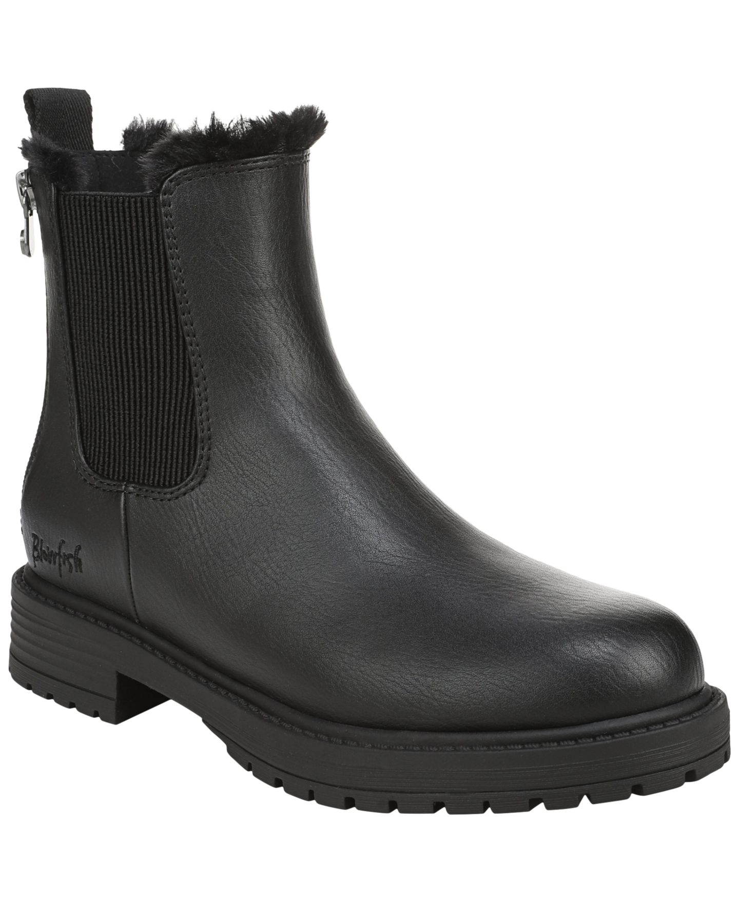 Женские ботинки Blowfish Malibu Amora Cozy Chelsea Short Booties, цвет: Чёрная искусственная кожа — фото 1