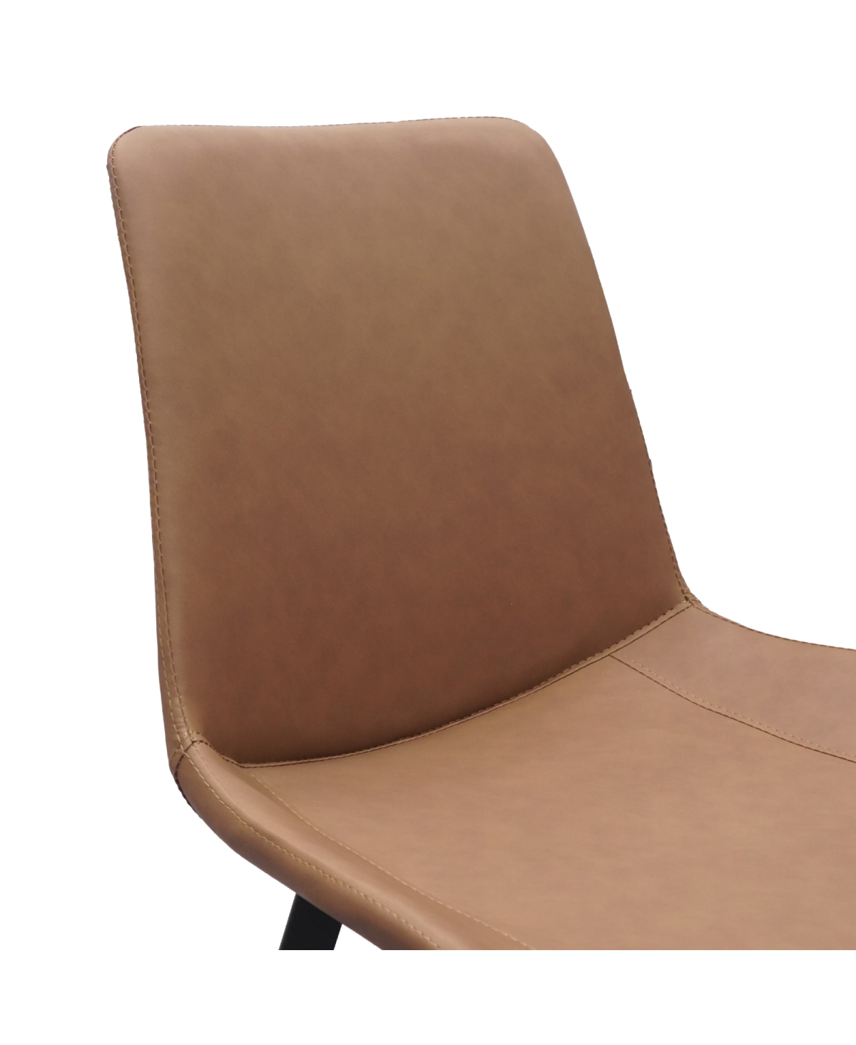 Streamdale Furniture Pu Leather Dining Chairs with Metal Legs, Set of 4