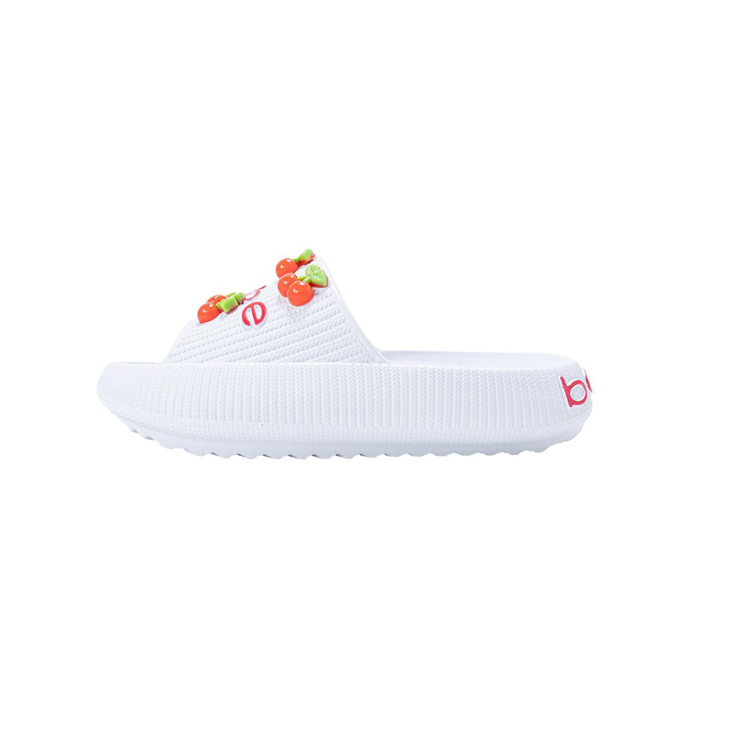 Сандалии Bebe Girls EVA Slide - Lightweight Comfy Slide Sandals with Cherry Charms для девочек, цвет: Белый — фото 4
