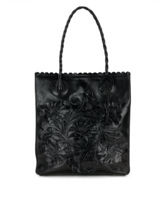 Cavo Tooled Applique Leather Mini Tote Handbag