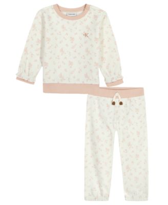 Baby Girls' Printed Sweatshirt and Jogger Pants, 2-Piece Set 