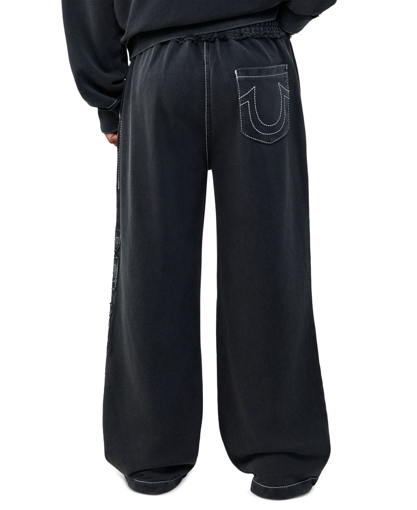 Мужские брюки True Religion Applique Big T Baggy, цвет: Угольно-чёрный — фото 3