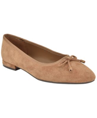 Women's Cyrie Suede Low Block Heel Ballet Flats