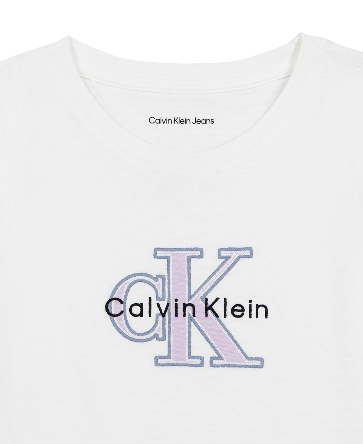 Calvin Klein Girls' 7-16 Seasonal Mono Logo Short-Sleeve T-Shirt