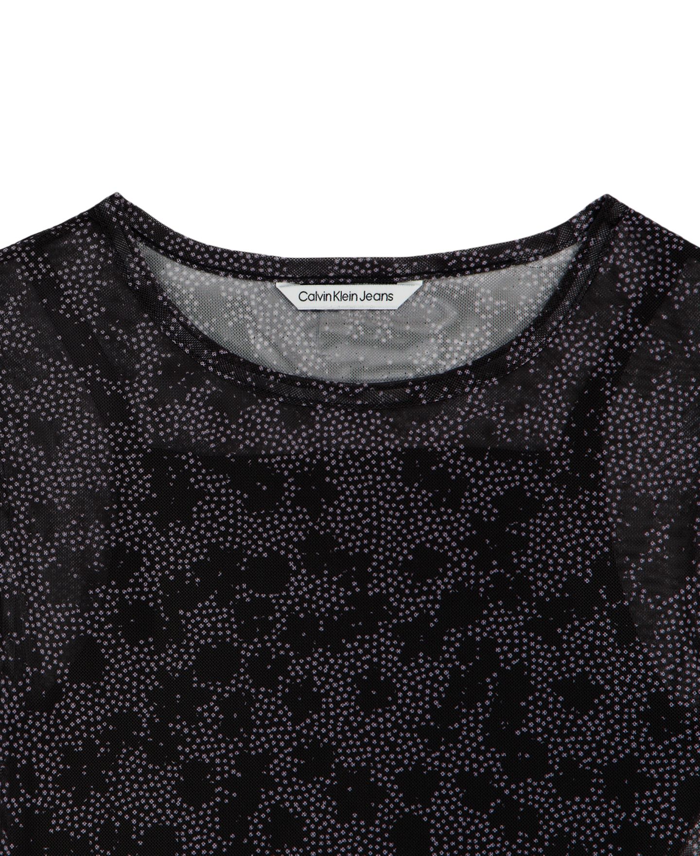 Футболка Calvin Klein Short-Sleeve Mesh для девочек, цвет: Чёрный — фото 3