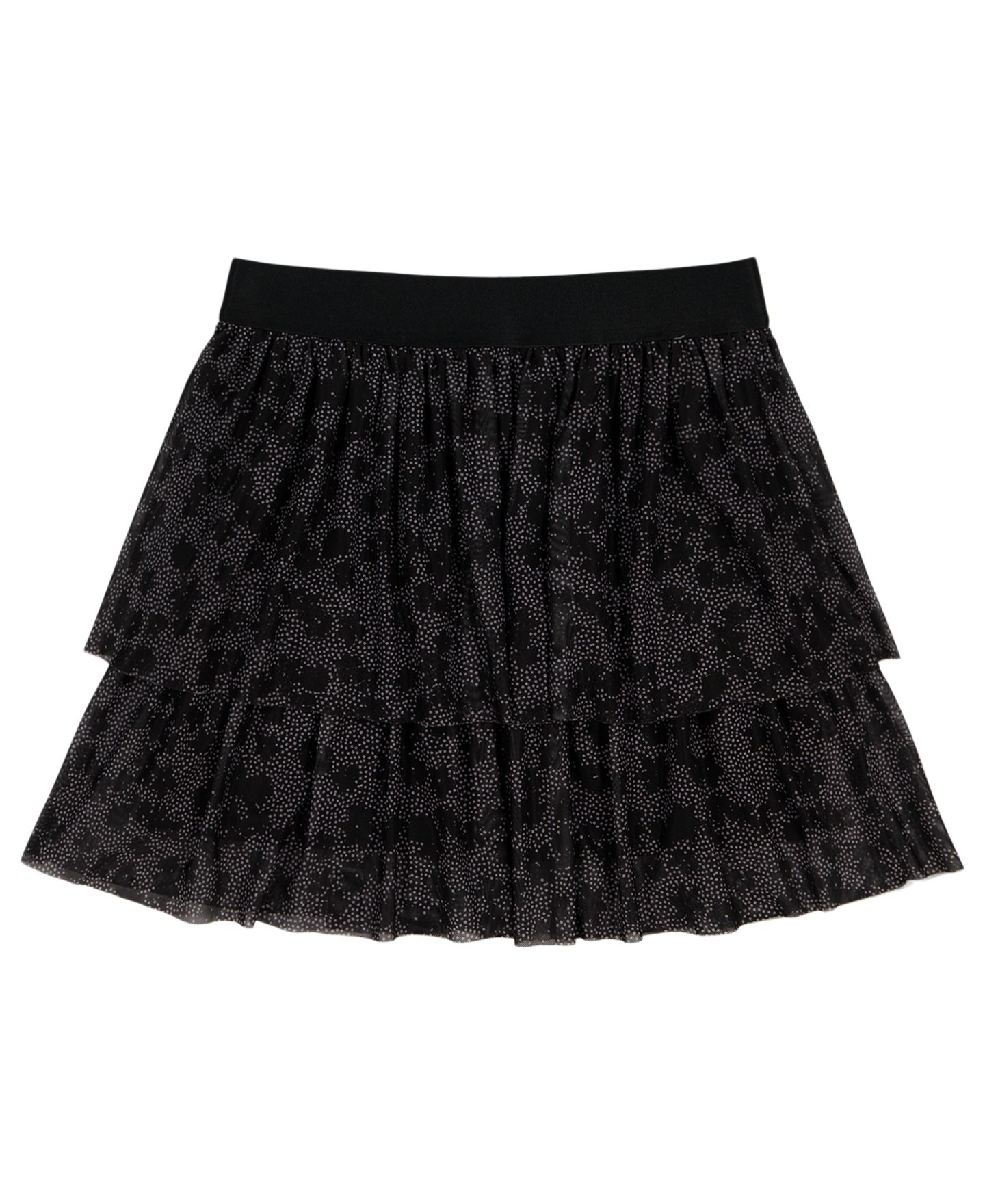 Юбка Calvin Klein Tiered Glitter Mesh для девочек, цвет: Чёрный — фото 2