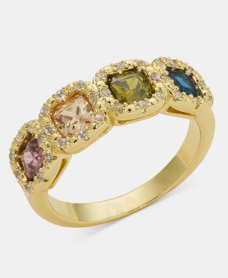 Multi-Stone Cushion Ring