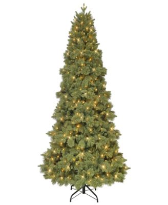 Puleo 7.5' Pre-Lit Cozy Cabin Artificial Christmas Tree