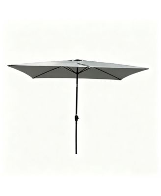 Patio Umbrella with Crank Lift and Push Button Tilt for Outdoor Dining