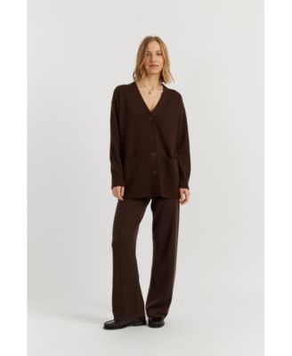 Women's Wool-Cashmere Long Cardigan