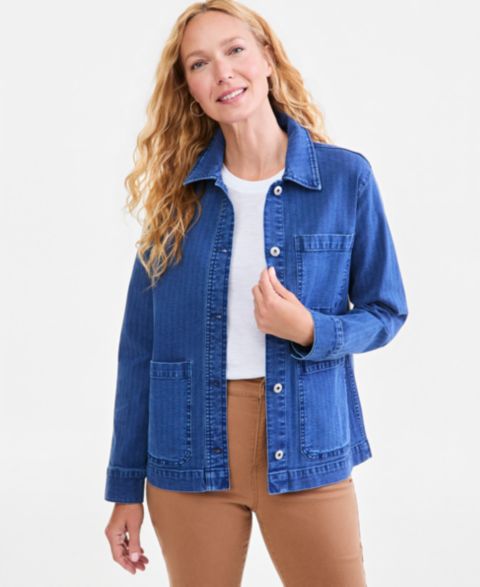 Женские куртки Style & Co Women's Denim Utility Jacket