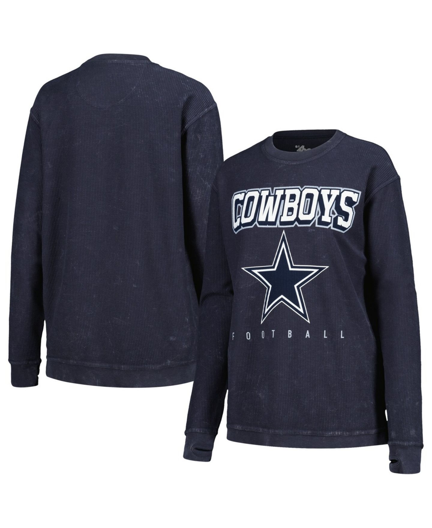 Женская толстовка G-III 4Her by Carl Banks Navy Dallas Cowboys Comfy Cord Pullover — фото 1
