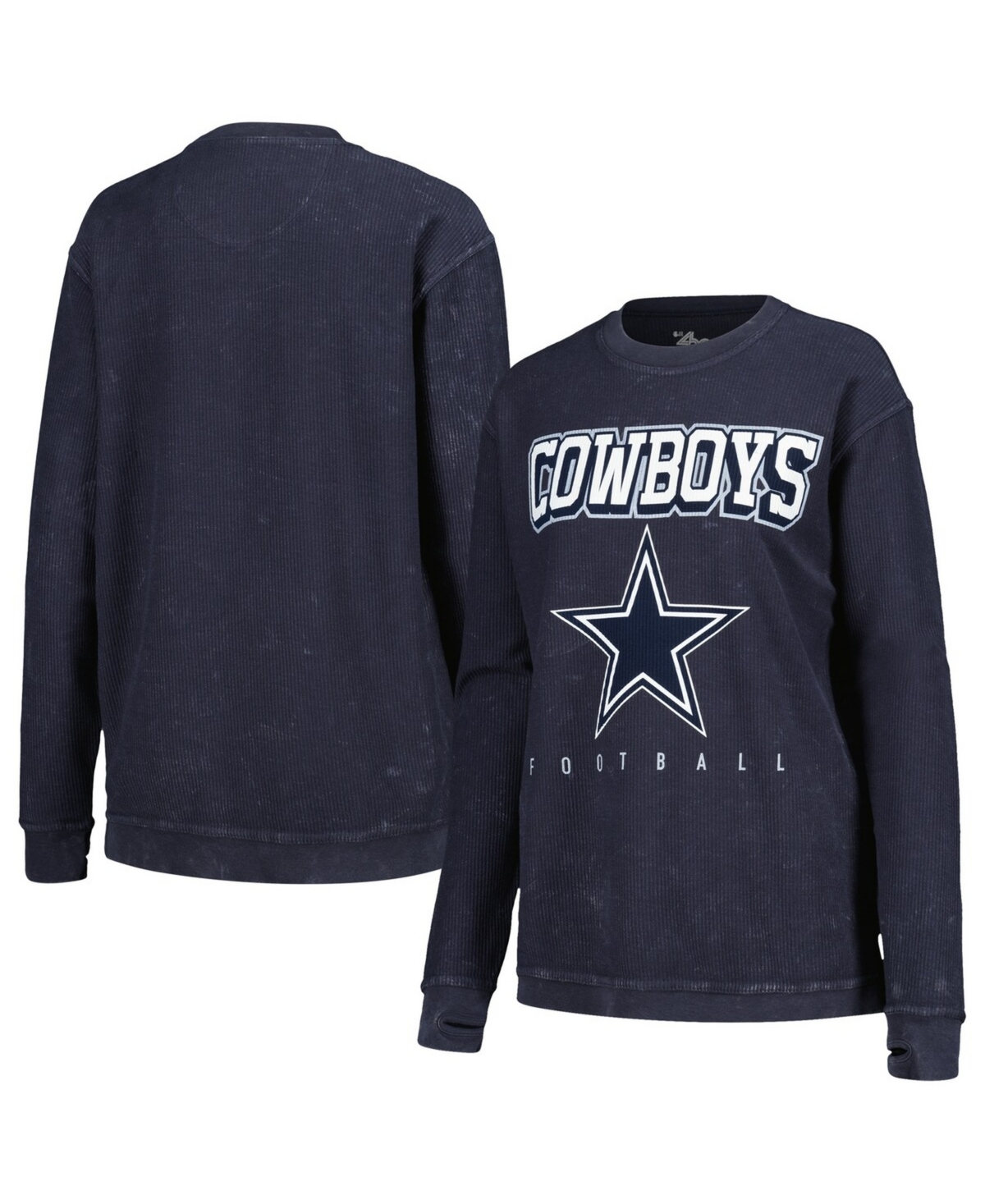 G-iii 4Her by Carl Banks Women's Navy Dallas Cowboys Comfy Cord Pullover Sweatshirt - Navy