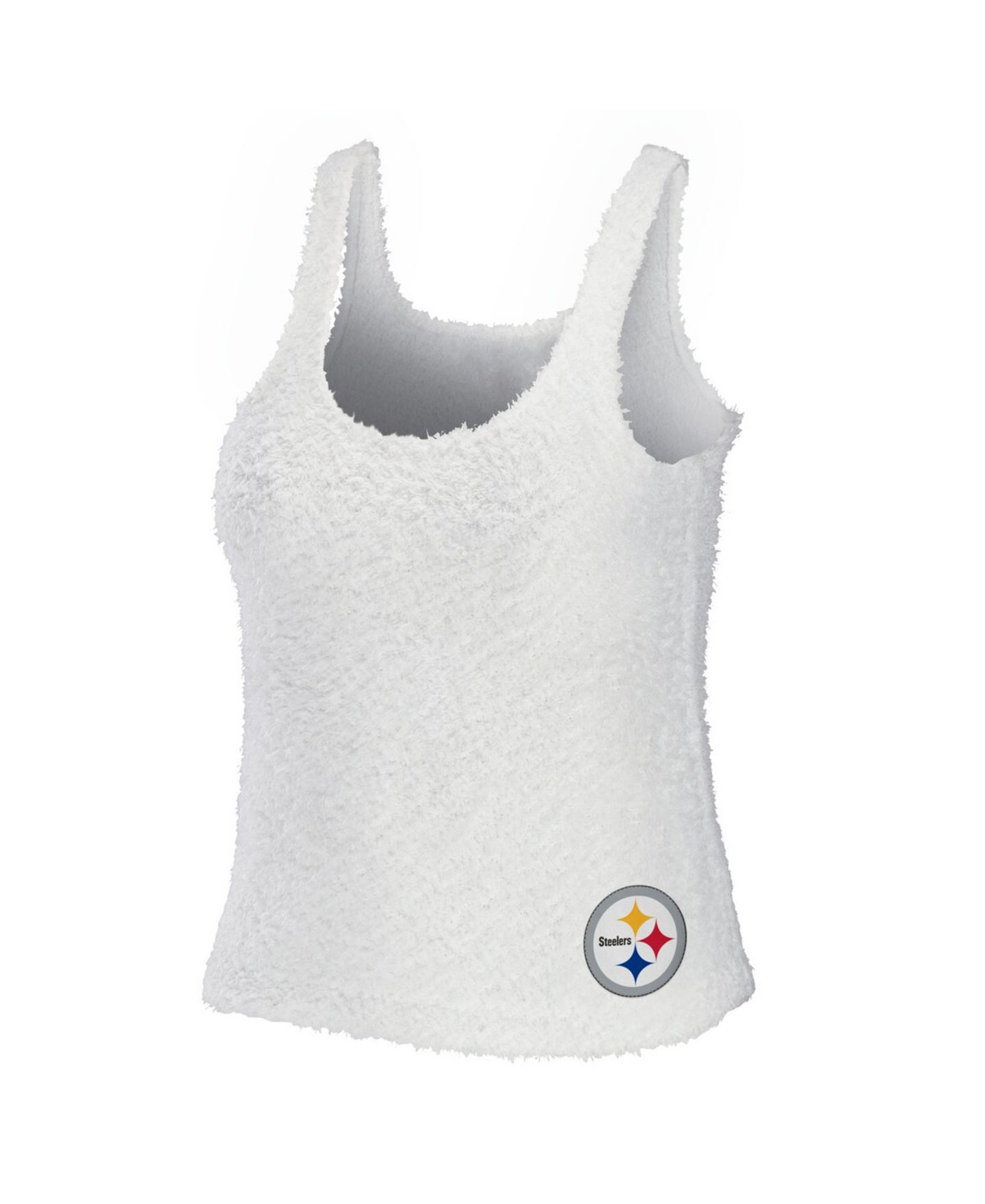 Женский комплект WEAR by Erin Andrews Women's 2-Piece Cream Pittsburgh Steelers Plus Size Cozy Scoop Neck Tank Top & Pants Set — фото 2