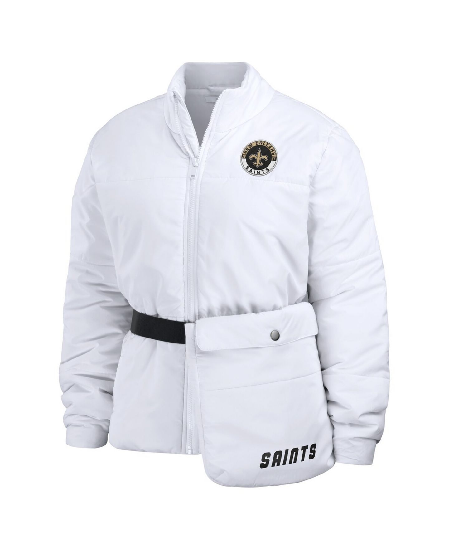 Женская куртка WEAR by Erin Andrews White New Orleans Saints Packaway Full-Zip Puffer — фото 2