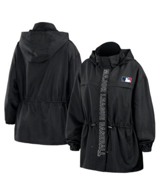 Women's Black MLB Merchandise Full-Zip Windbreaker Hoodie Jacket
