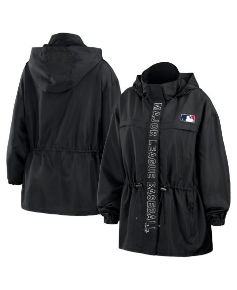 Женские худи WEAR by Erin Andrews Women's Black MLB Merchandise Full-Zip Windbreaker Jacket