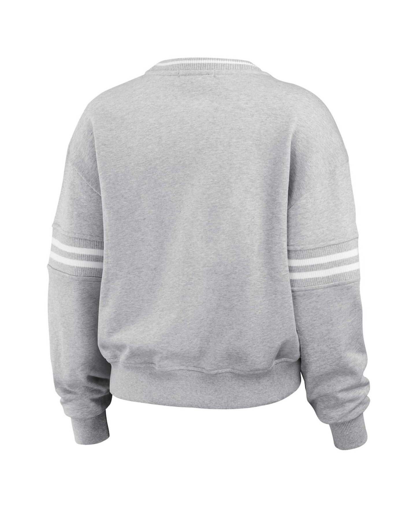 Женская толстовка WEAR by Erin Andrews Heather Gray Tampa Bay Buccaneers Cropped Pullover — фото 3