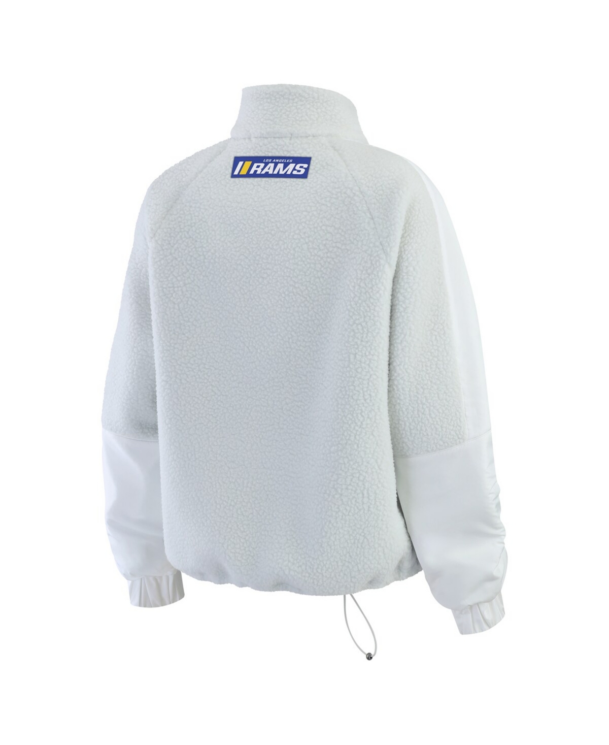 Wear by Erin Andrews Women's White Los Angeles Rams Polar Fleece Half-Zip Jacket