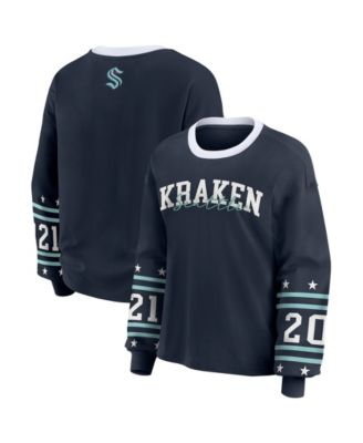 Women's Deep Sea Blue Seattle Kraken Long-Sleeve Sport T-Shirt