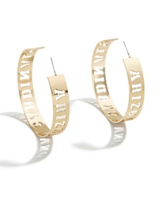 x Baublebar Gold Arizona Cardinals Large Cutout Hoop Earrings