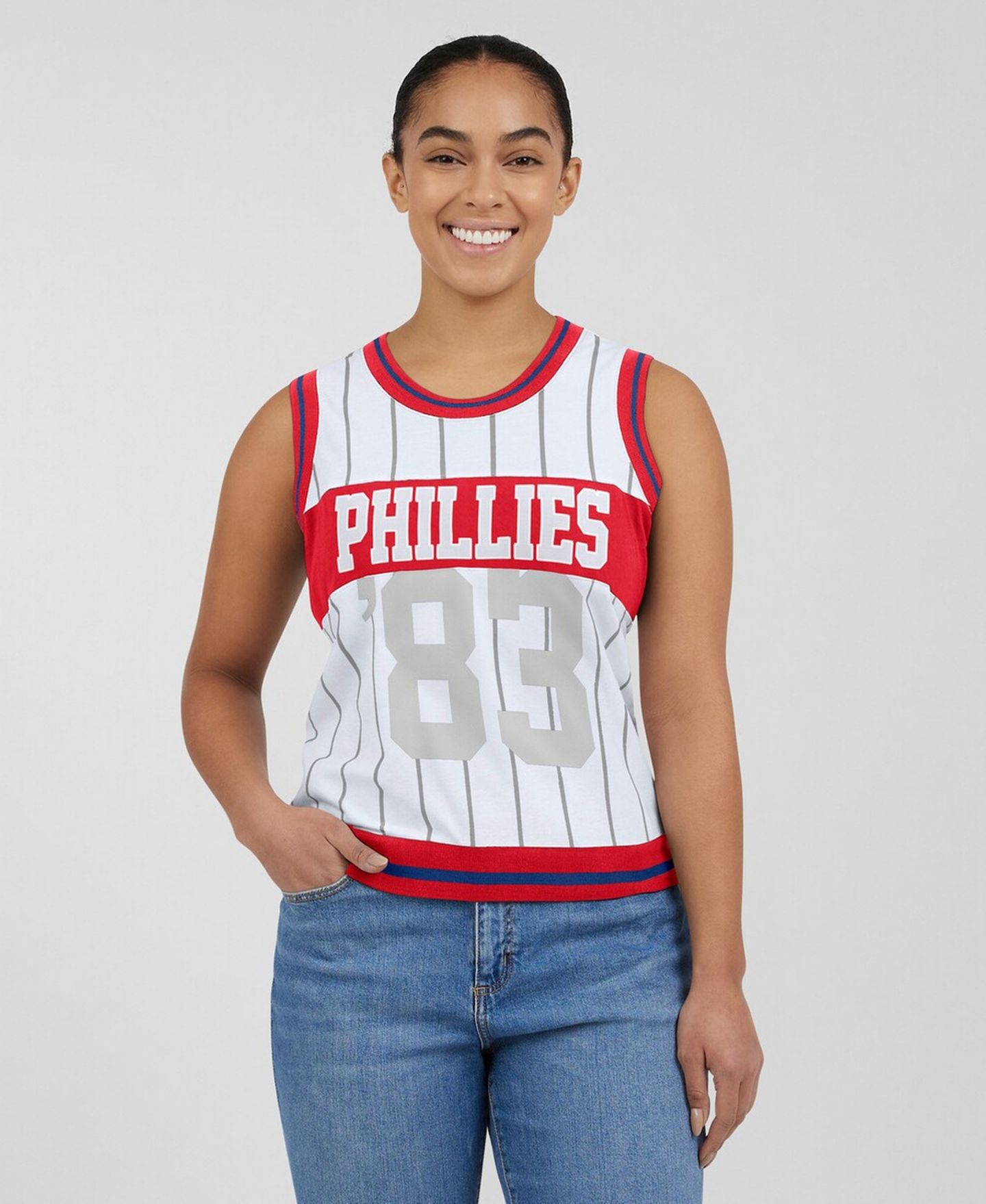 Женский топ WEAR by Erin Andrews White Philadelphia Phillies Sporty — фото 4