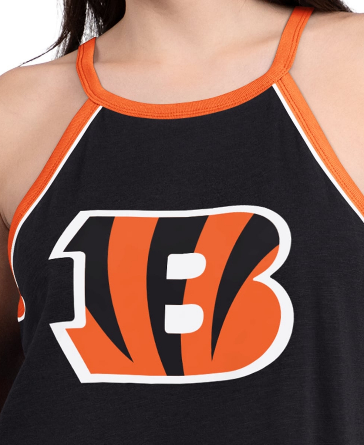 G-iii 4Her by Carl Banks Women's Black Cincinnati Bengals Redemption Win Slub Tank Top