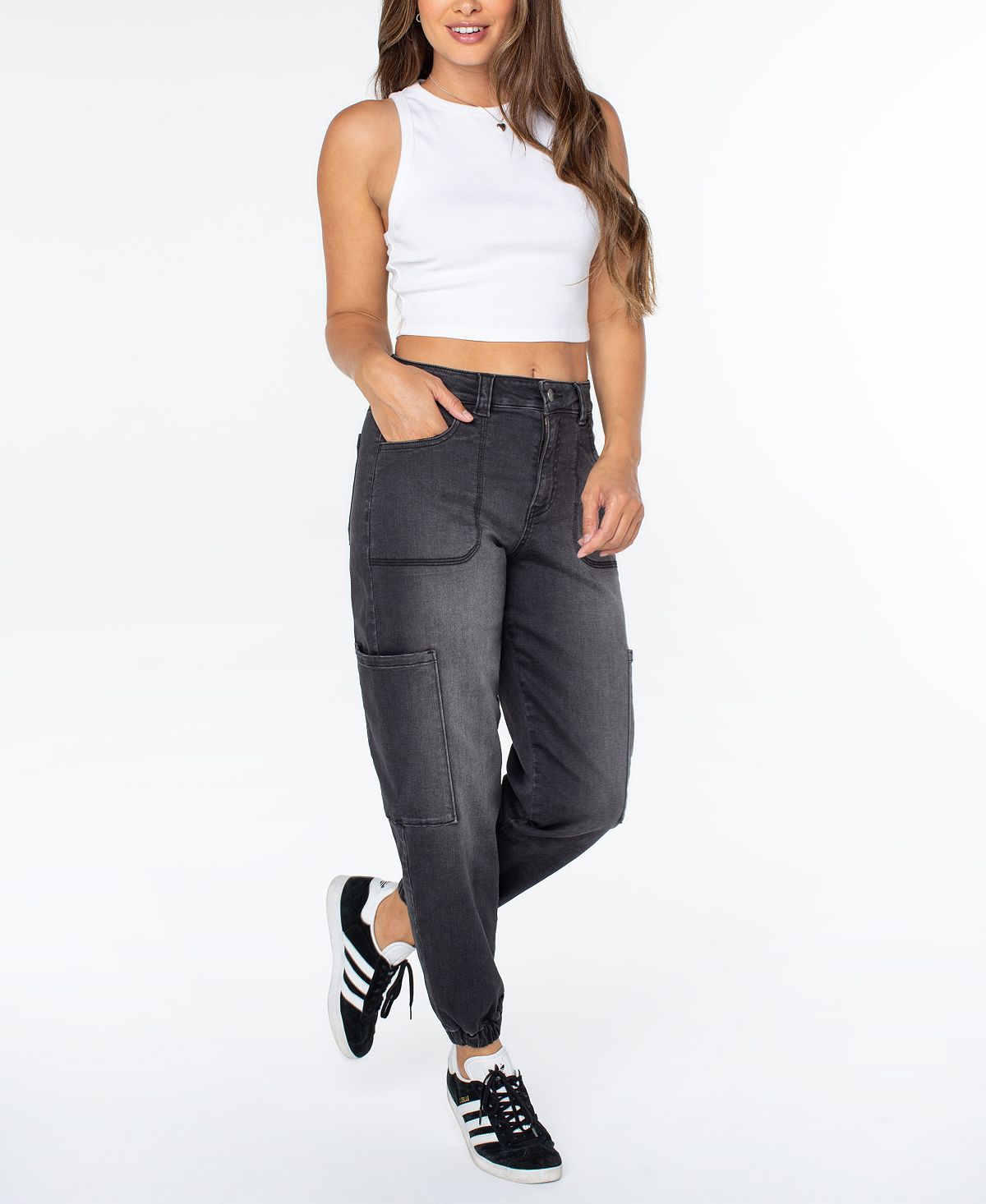 Celebrity Pink Women's High-Rise Cargo Jogger Pants view 3 — MAYCSS fashion products