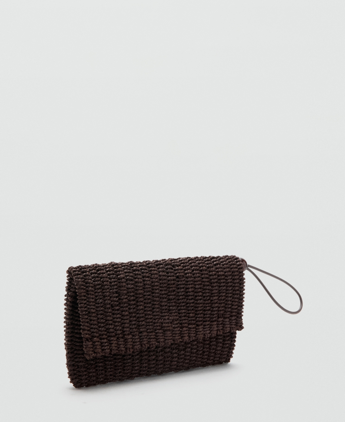 Mango Women's Natural-Fiber Flap Pouch