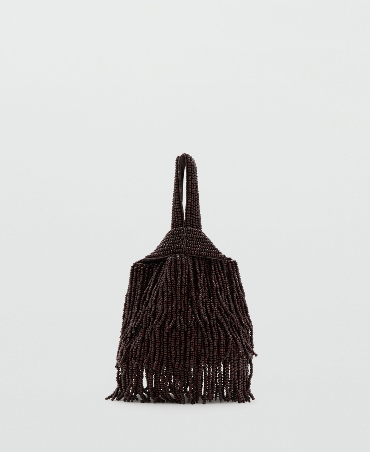 Женская сумка Mango Beaded Handbag, цвет: Коричневый — фото 1