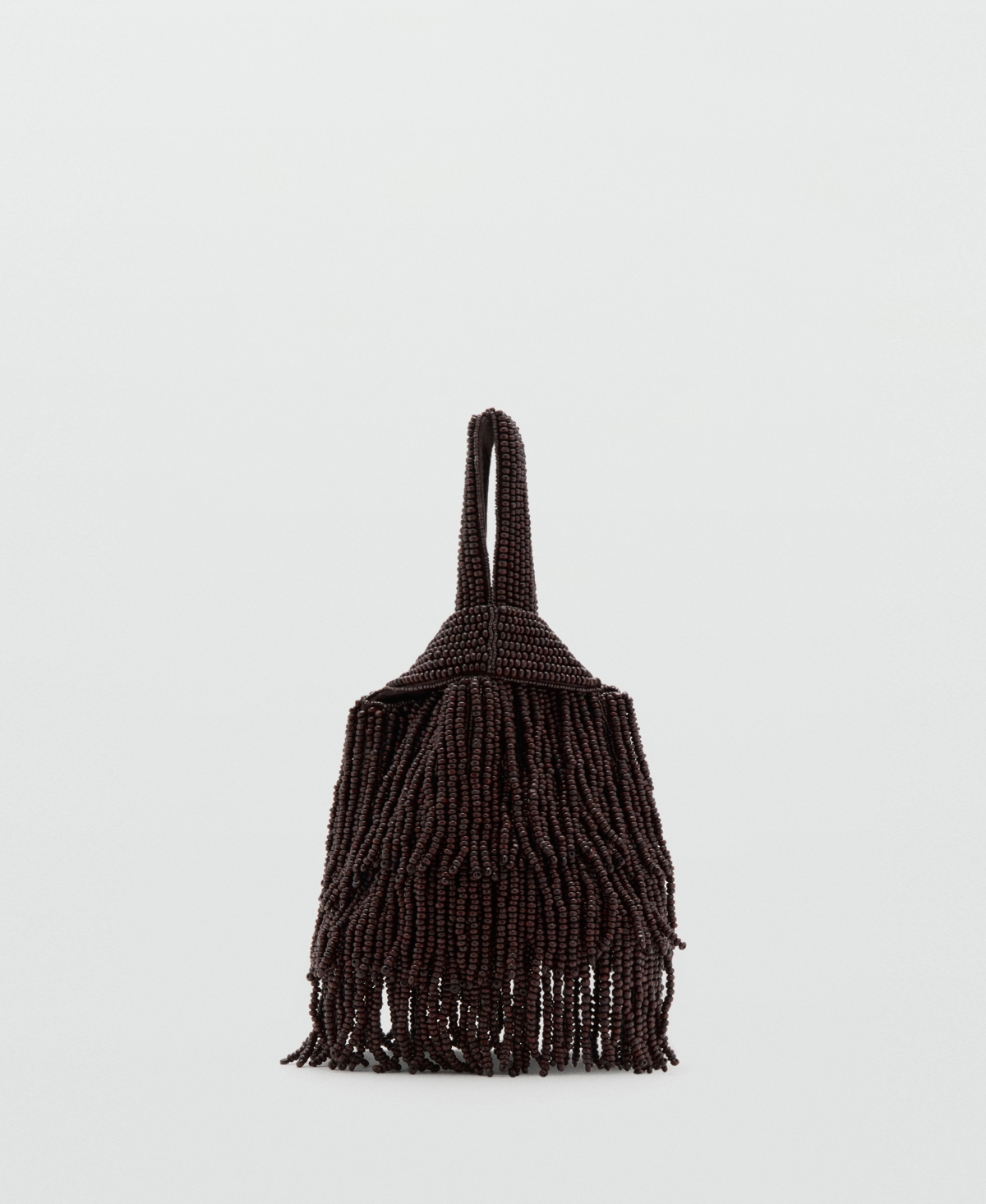 Mango Women's Beaded Handbag - Brown