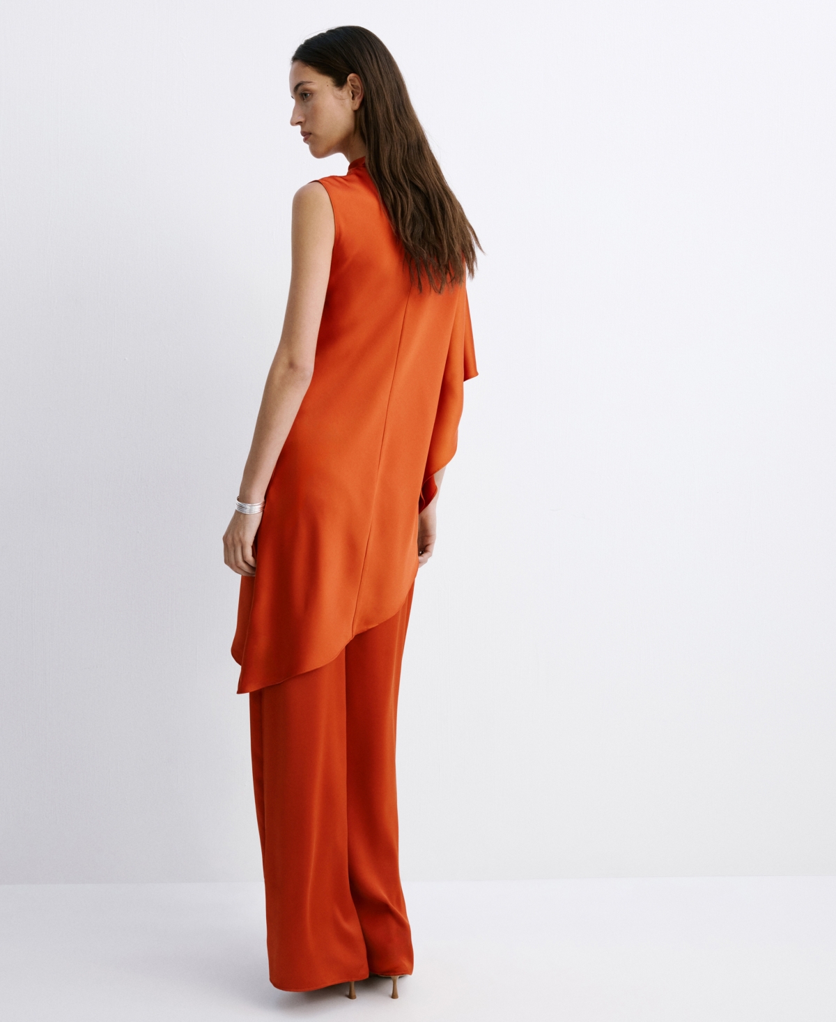 Mango Women's Asymmetric Satin Blouse