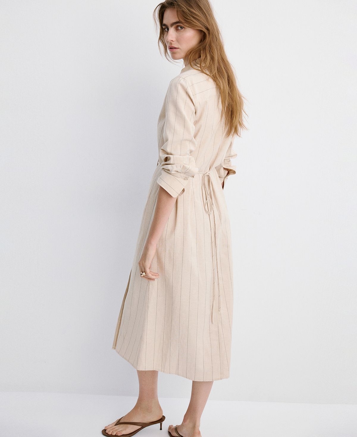 Mango Women's Striped Shirt Dress view 3 — MAYCSS fashion products