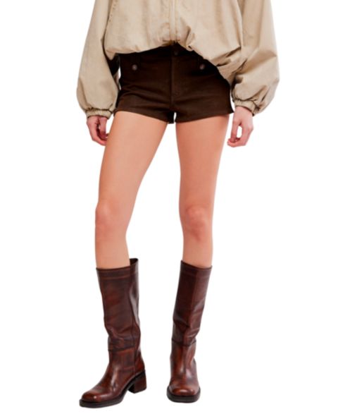 Женские шорты Free People Low-Rise Micro, цвет: Коричневый