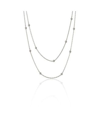Dorissa Multicolour Sterling Silver Beaded Double Necklace