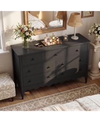 47" Wooden 7-Drawers Cabinet, Farmhouse Dresser for Badroom