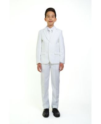 Big Boys 007 Slim Fit 5-Piece Shirt, Tie, Jacket, Vest and Pants Suit Set