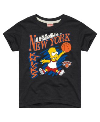 Toddler Charcoal New York Knicks x The Simpsons Bart Tri-Blend T-Shirt